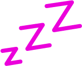 Roze zzz-letters als decoratief icoon voor het taallabo, symbool voor experimenten met slaaptaal en klanknabootsing