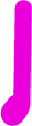 Roze muzieknoot decoratief icoon voor de vreemde talenkamer van Klim in Taal